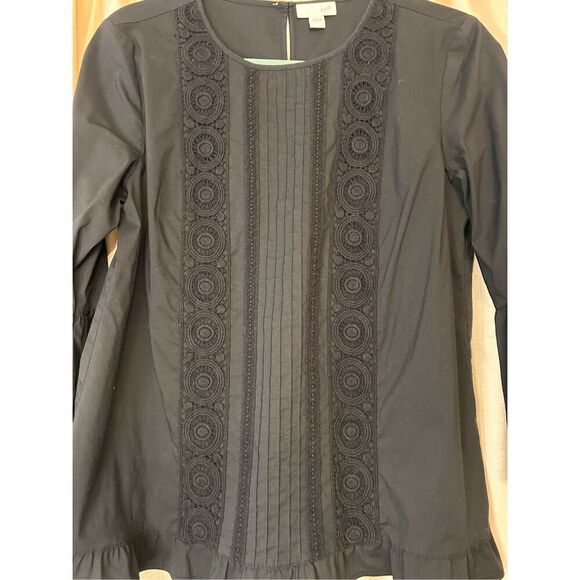 J. Jill Blouse Black Size Small EUC - Picture 2 of 9